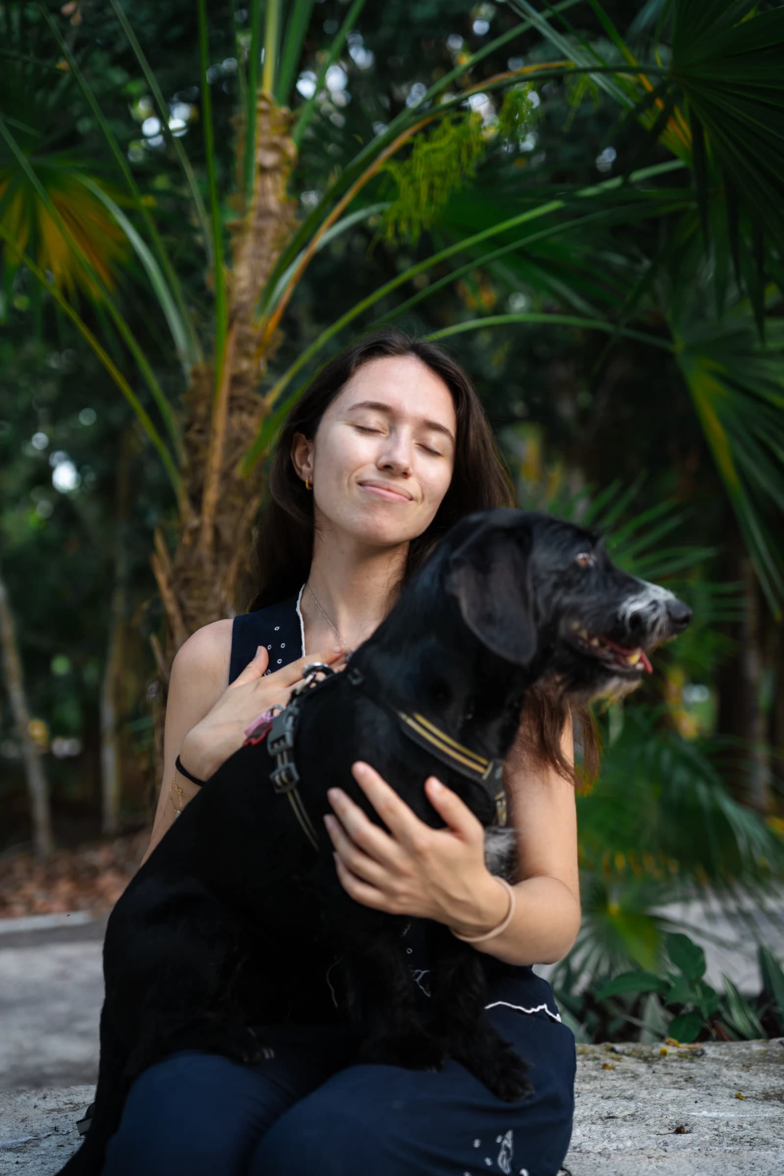 Elia Grimaud standing in the Mexican jungle